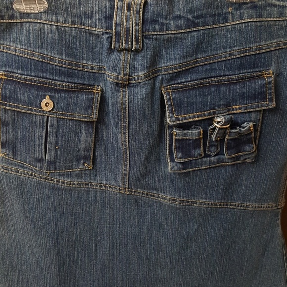 DEFUZE Stretch Jean Skirt - Picture 4 of 8